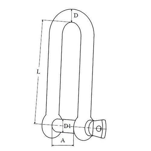 SCHACKEL LÅNG SMIDD 4X8X32MM